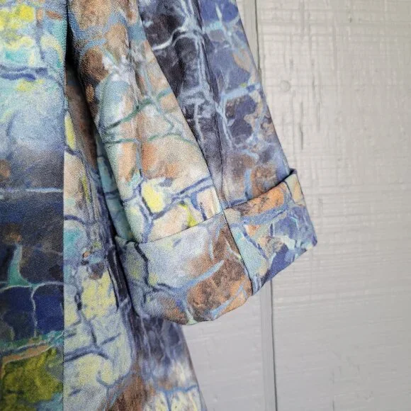 Alberto Makali Abstract Print Multicolor Blazer. Size L - Picture 5 of 9